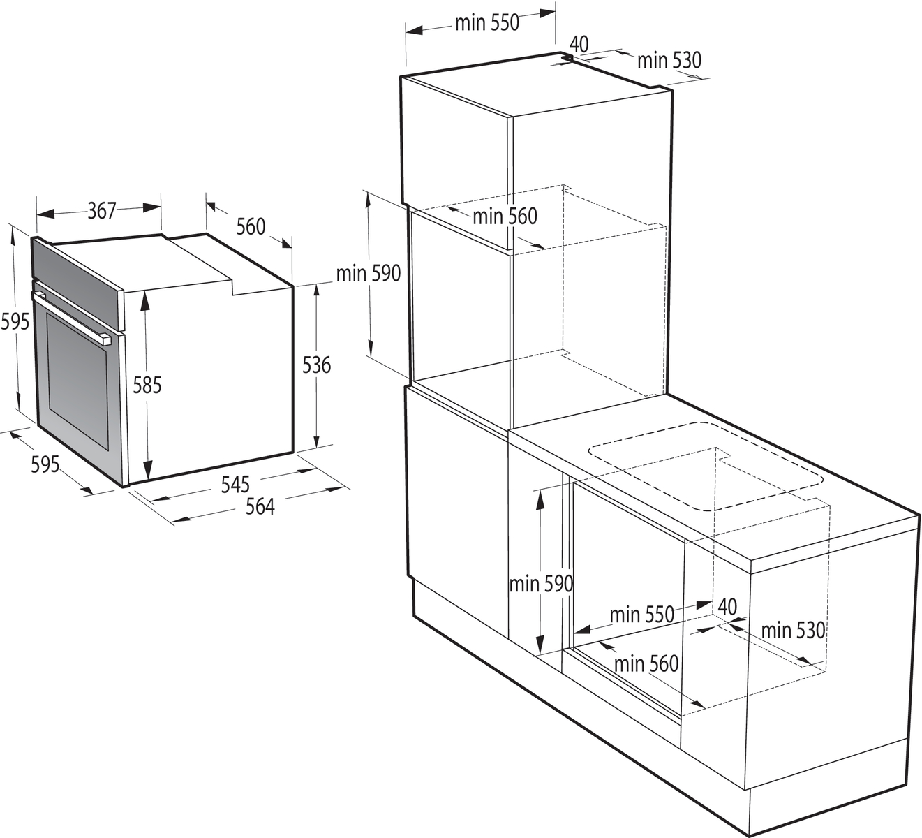 Духовой шкаф gorenje box6712e02bk