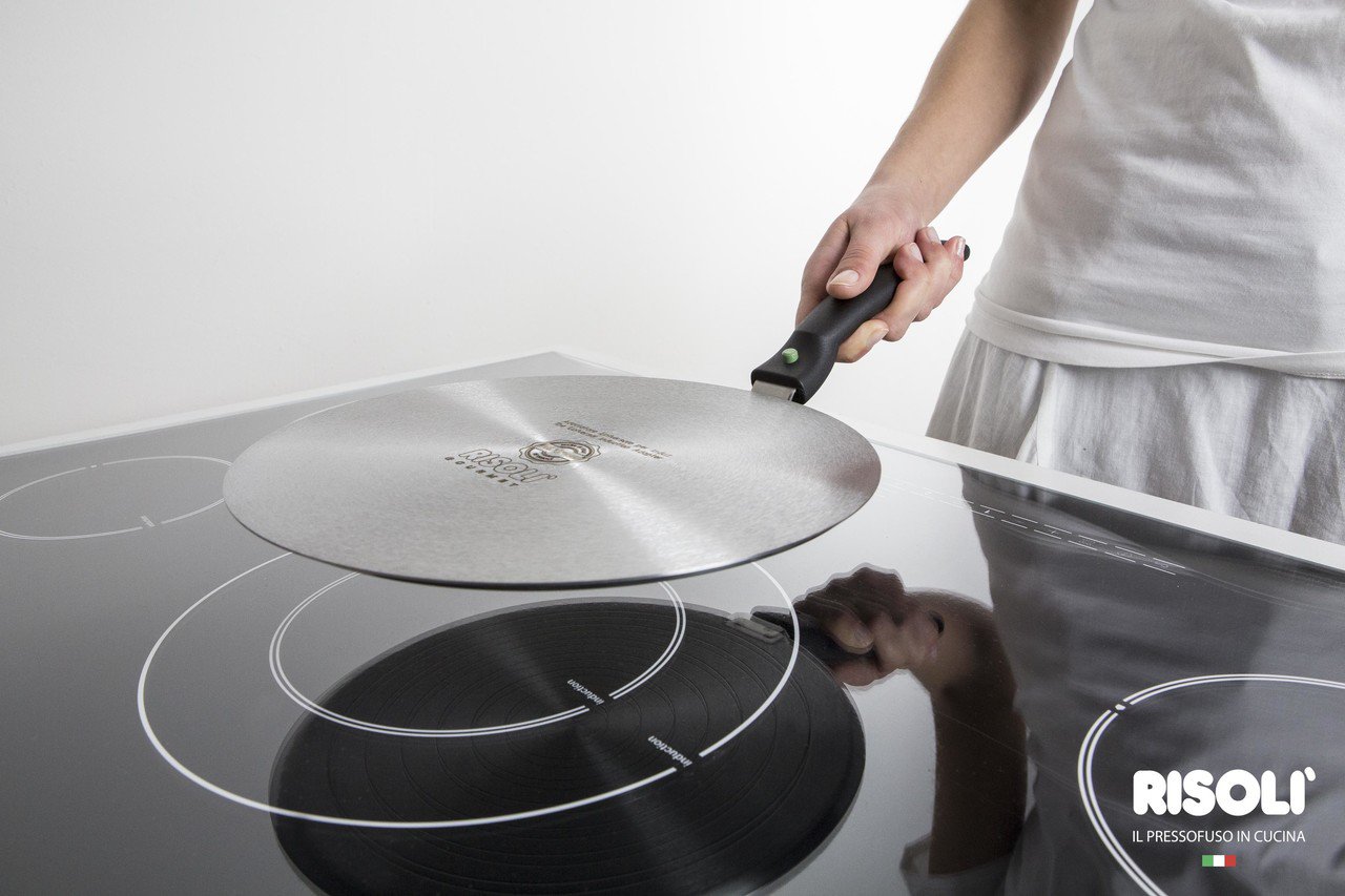 Какой материал посуды для индукционной плиты. Адаптер для индукционной плиты Risoli 22 см. Адаптер Risoli Premium 22 см для индукционной плиты. Адаптер для индукционных плит d24см. Адаптер для индукционной плиты Endever.