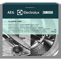 Electrolux CLEAN & CARE 3 в 1 - Средство от накипи, обезжириватель, очиститель, 12 пак. по 50 г M3GCP401